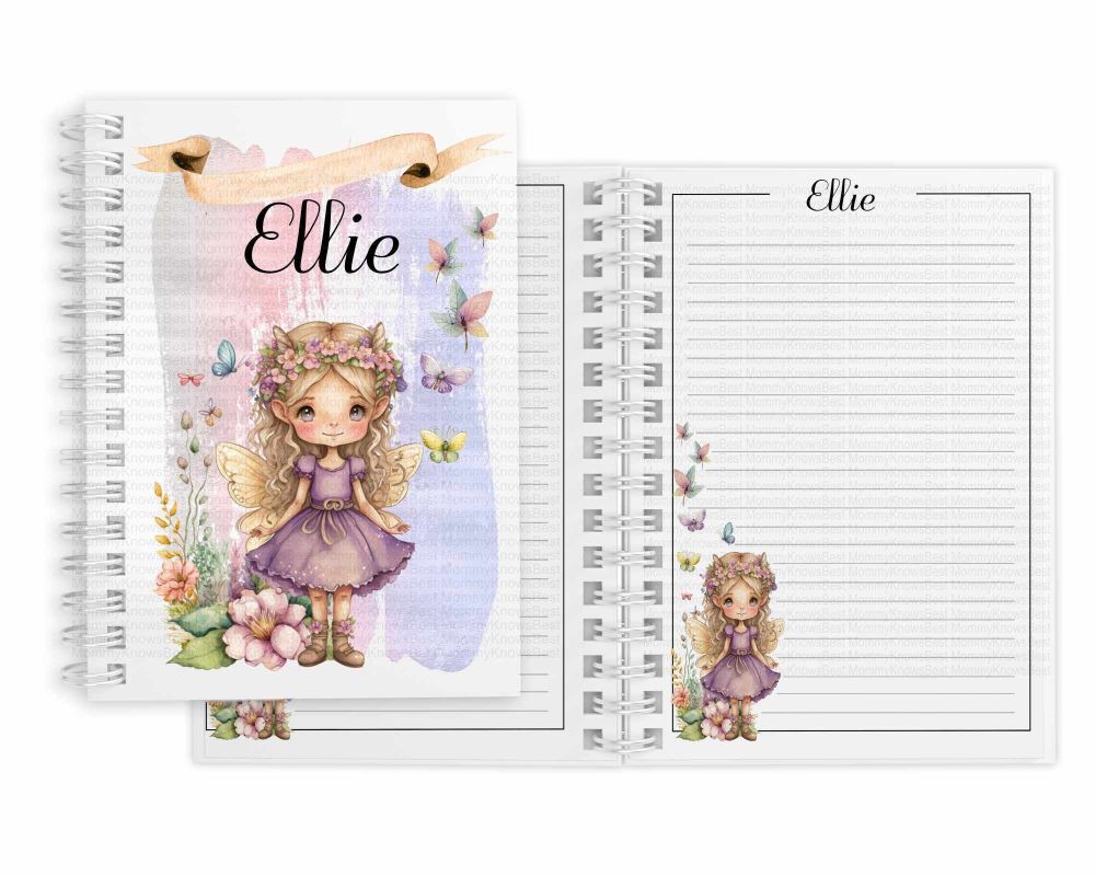 Fairy personalised notebook notepad / journal