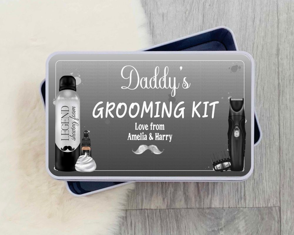 Daddy's Grooming Tin - Mens grooming Gift - Personalised