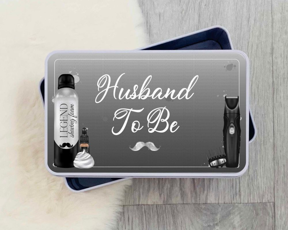 Husband to be Grooming Tin - Mens grooming Gift