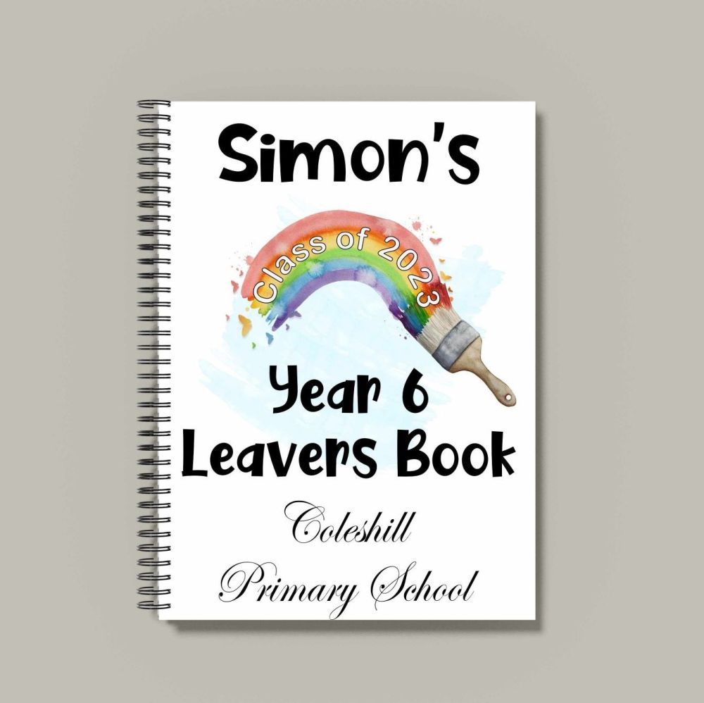 Year 6 school leavers notebook - personalised leaving journal