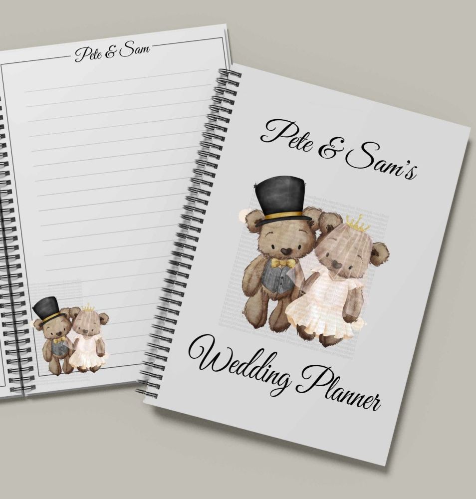 Wedding planner notebook - personalised eco friendly journal