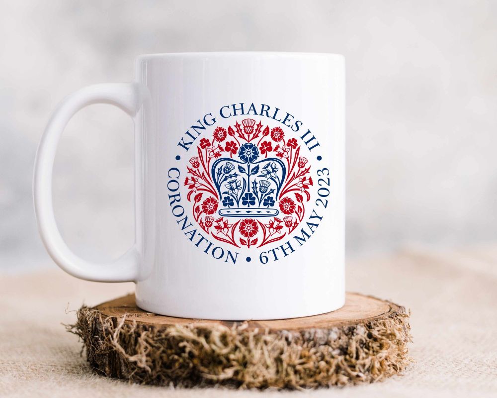 King Charles III 3rd Mug - OFFICIAL Logo of Coronation  Celebrating a new Monarch, 2023 Celebratory Gift Traditional
