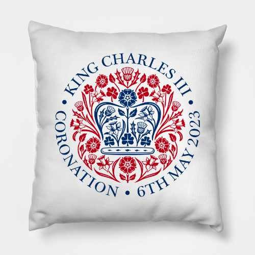 King Charles III 3rd Cushion- OFFICIAL Logo of Coronation