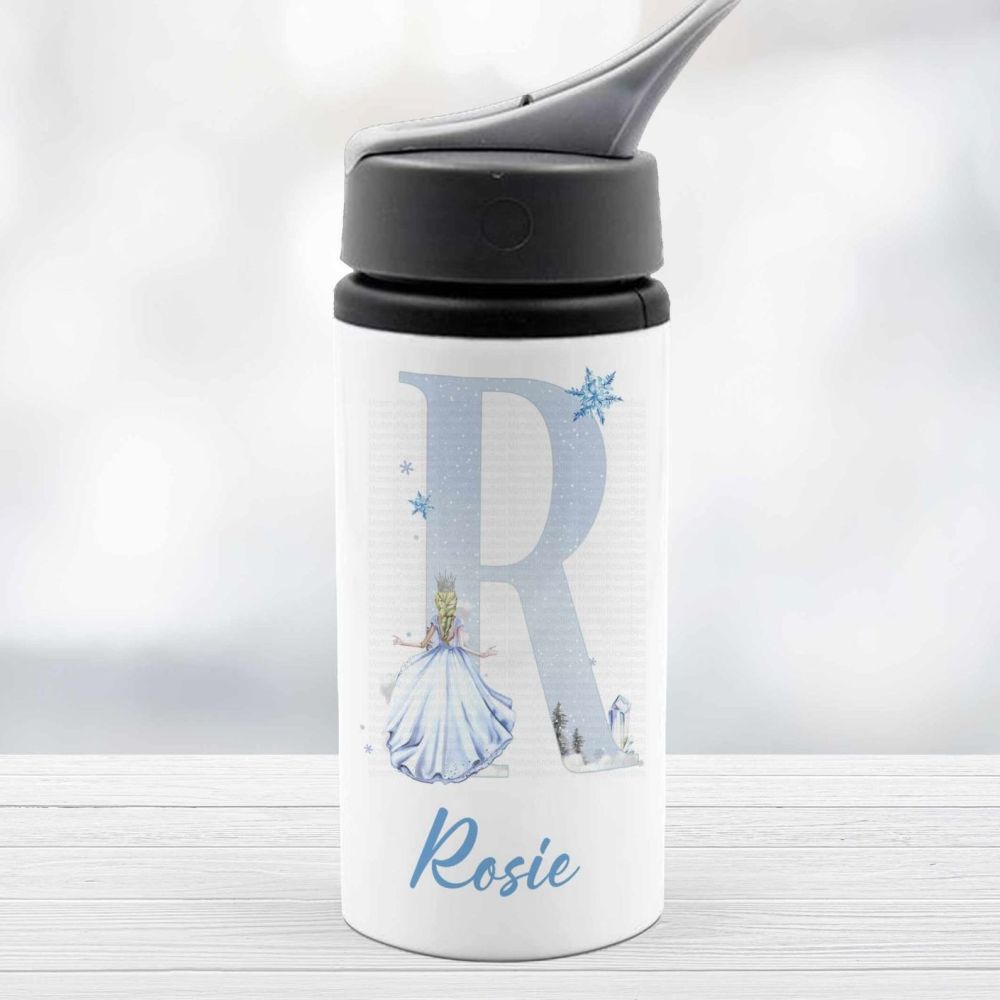 Snow Queen Fairytale / Princess Drinks Water Bottle Personalised