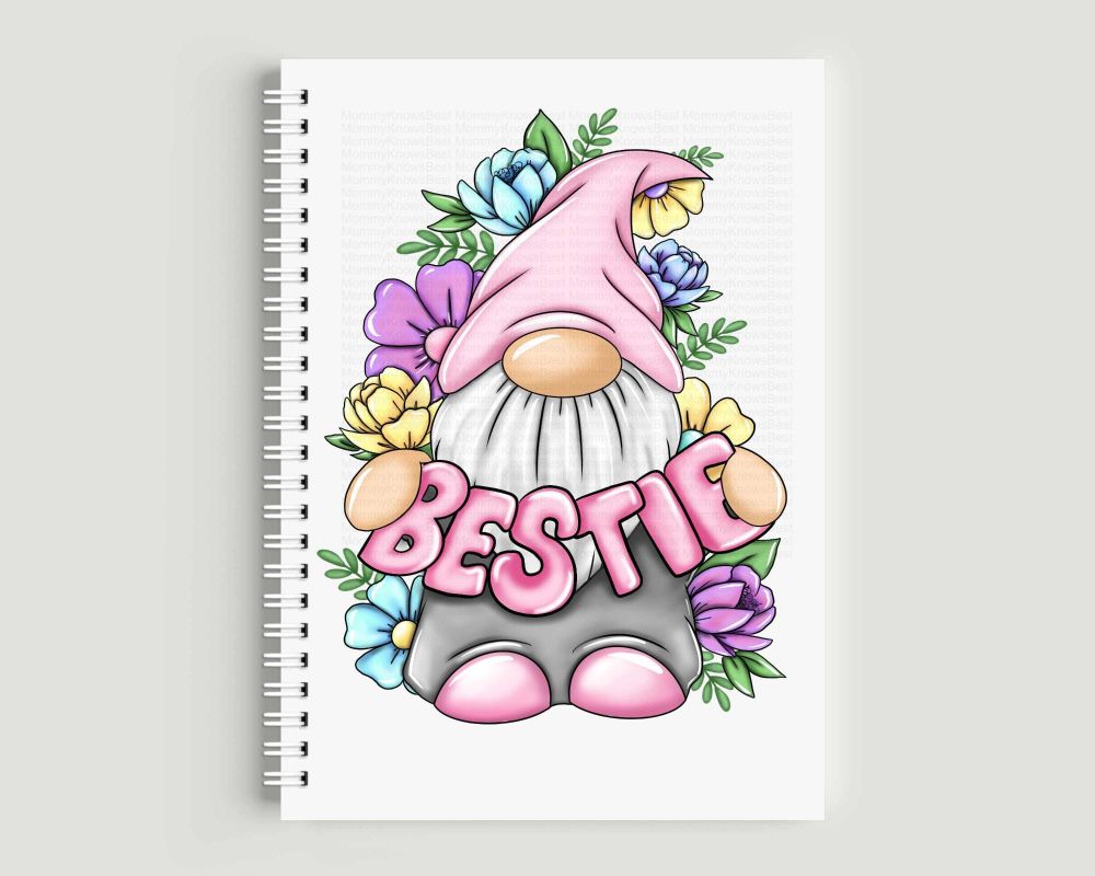 Bestie gonk notepad - Personalised eco friendly journal - Christmas gift