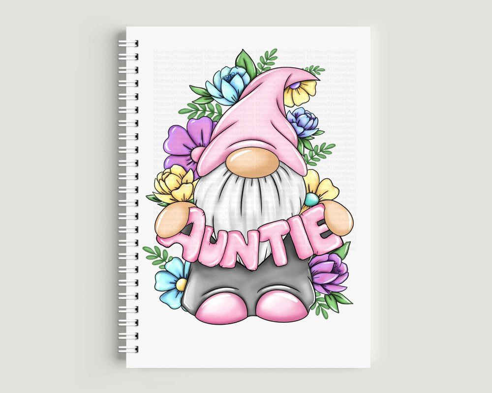 Auntie gonk notepad - Personalised eco friendly journal - Christmas gift