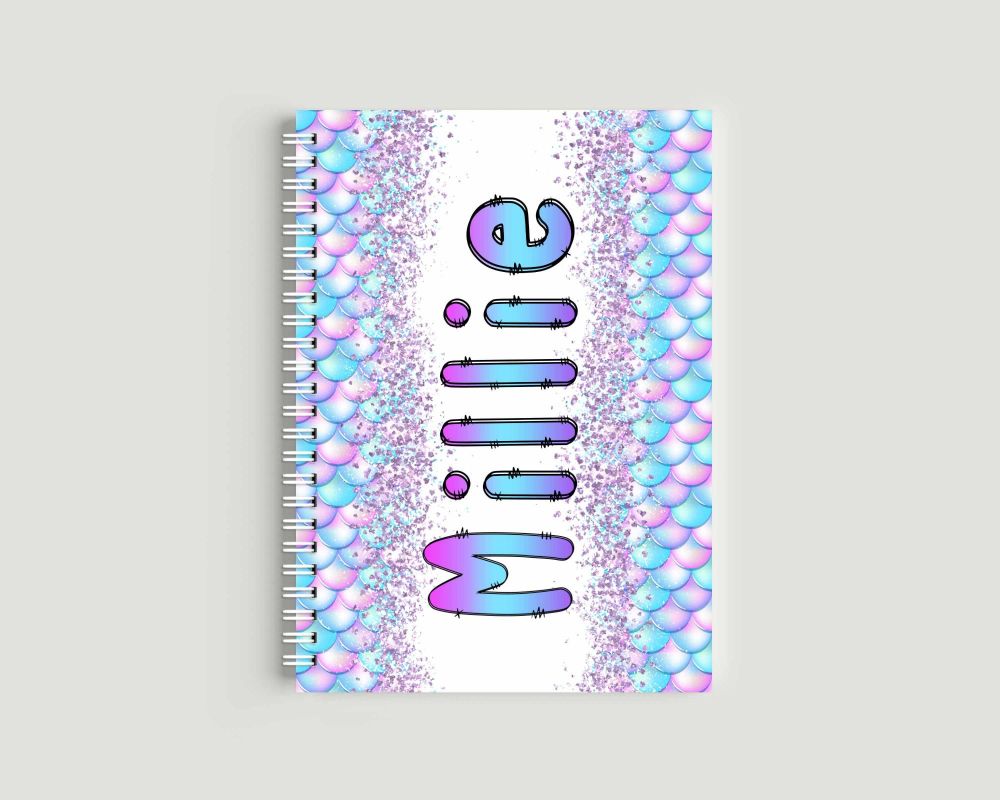 Mermaid Scales notebook - personalised notepad / journal
