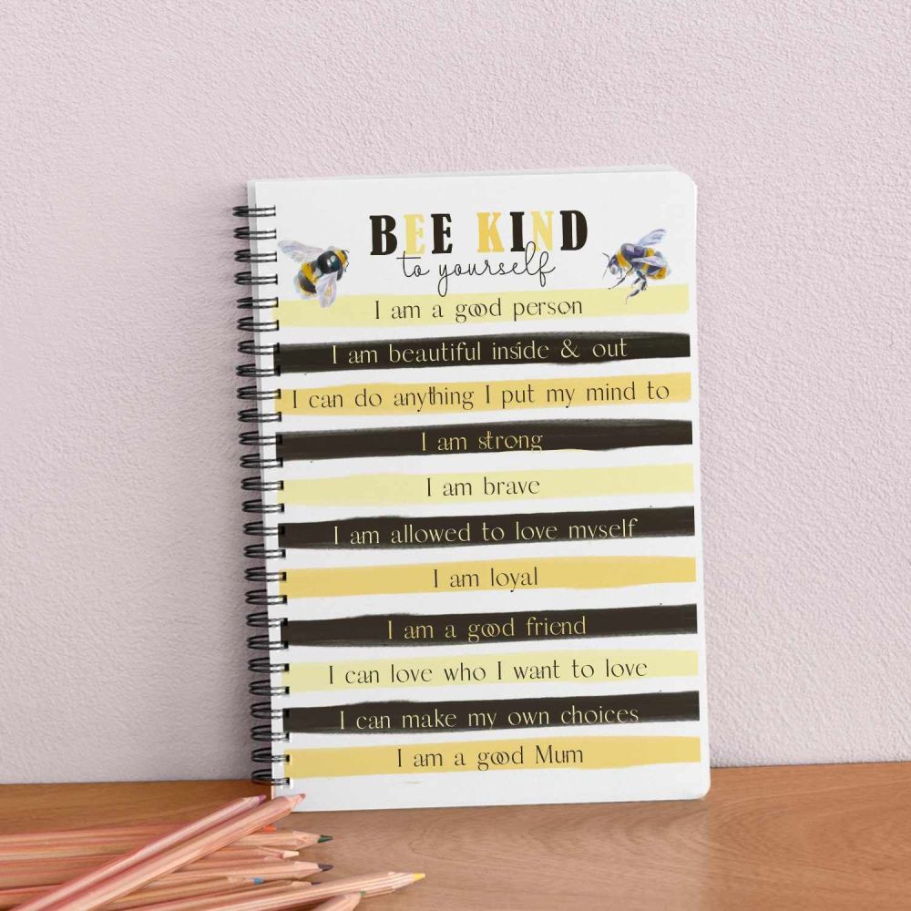 Bee Kind To Yourself-  motivational bee notepad