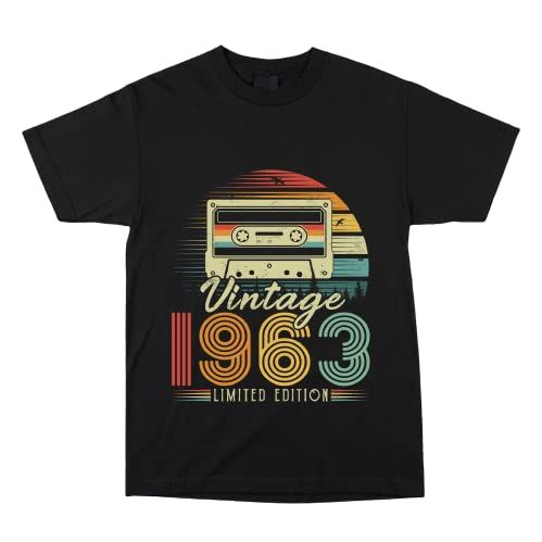 1963 60th Birthday Tshirt - cassette vintage look FREE POSTAGE
