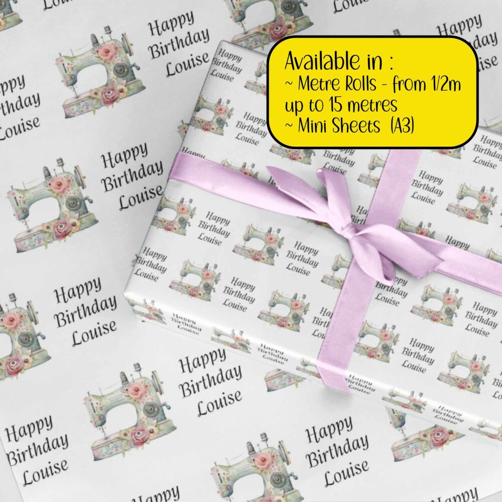 Sewing wrapping paper - Sewing Machine A3 and Rolls