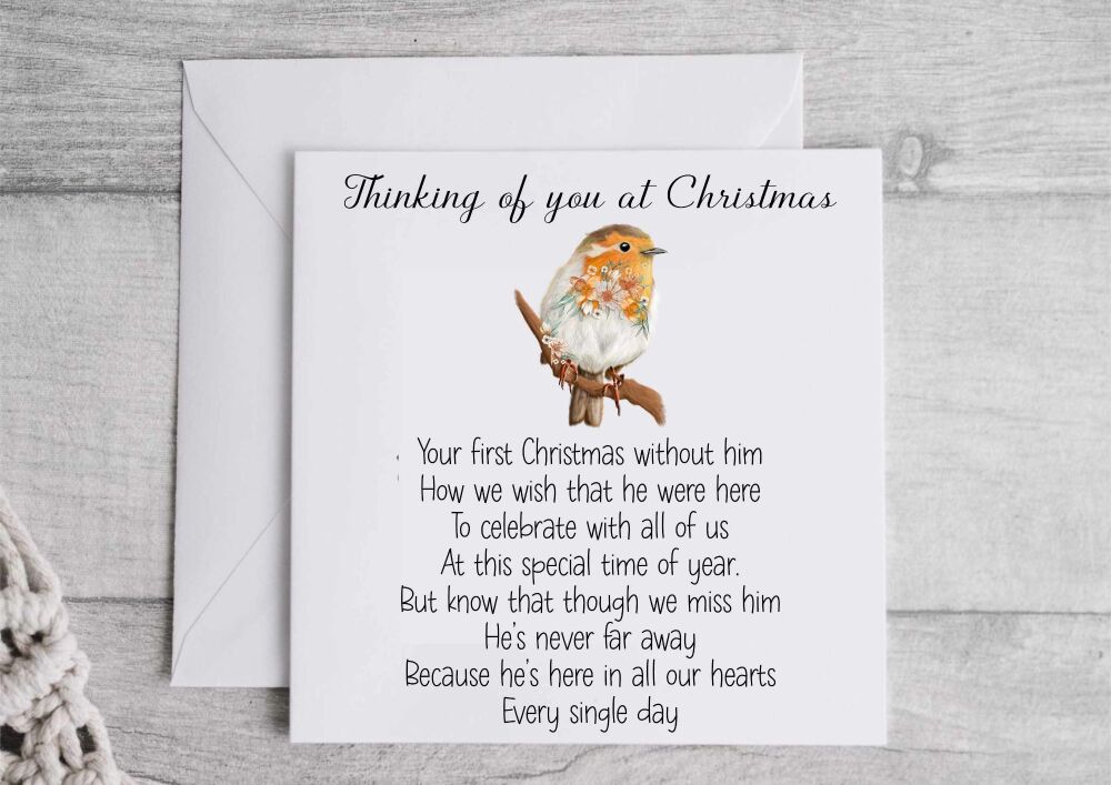 Sorry for your Loss - Male - Card with poem- Eco Friendly