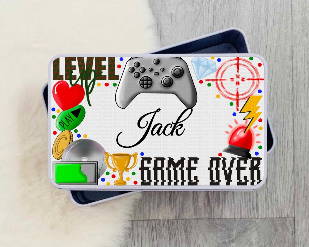 Gamers Tin, personalised Gaming tin V1