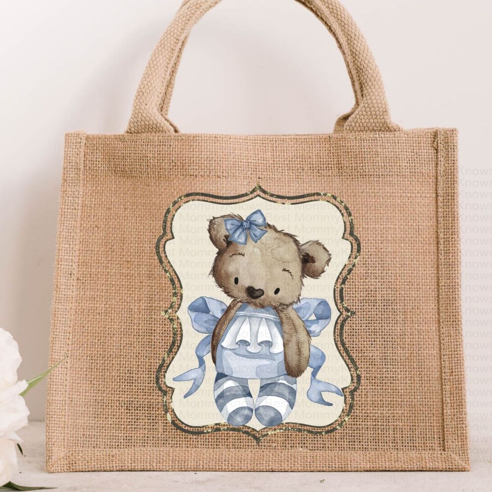 Alice JUTE Gift Bag - Alice Teddy Version