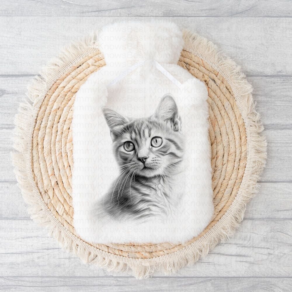 Cat Hot Water Bottle Gift Christmas Present