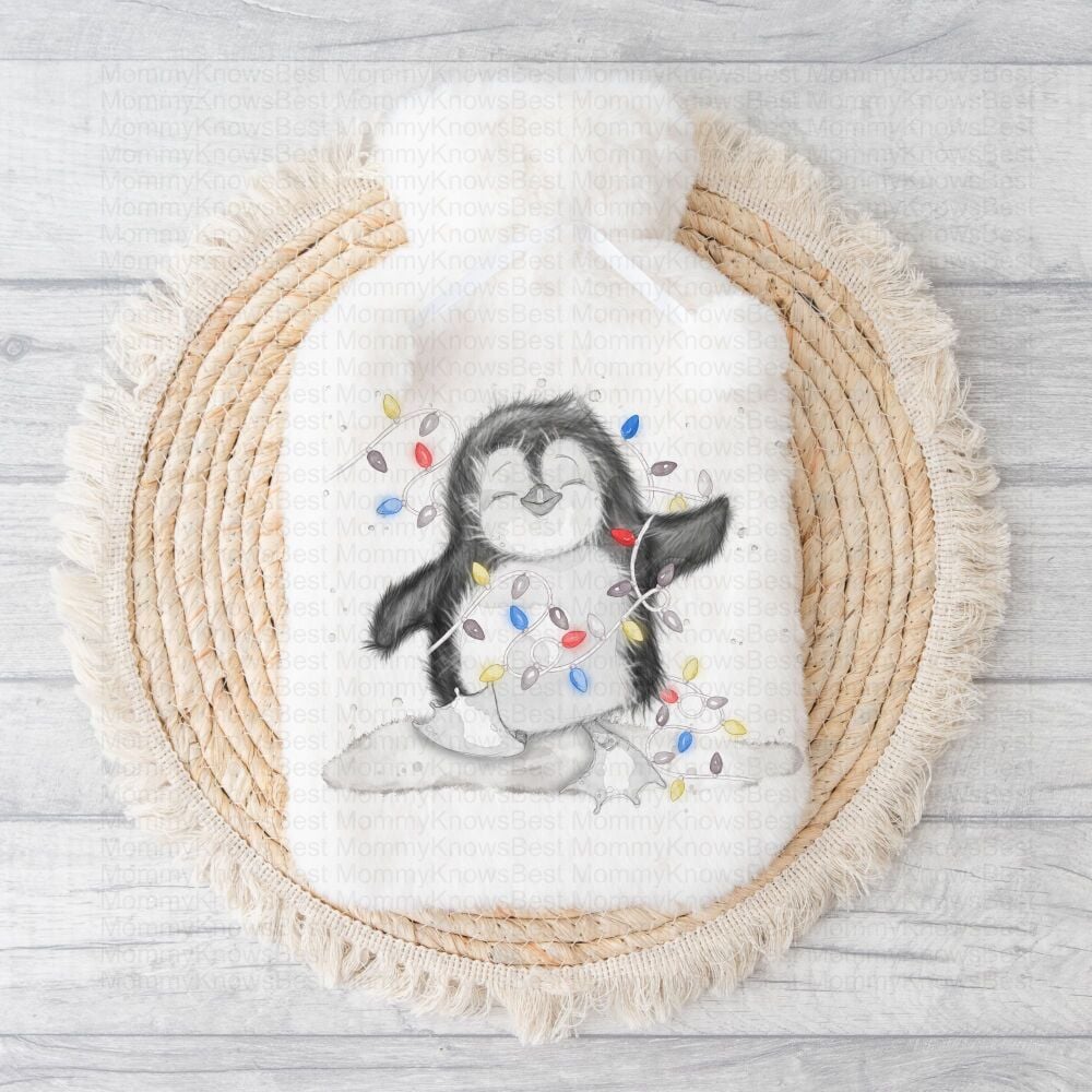 Dancing Penguin Hot Water Bottle Gift Christmas Present