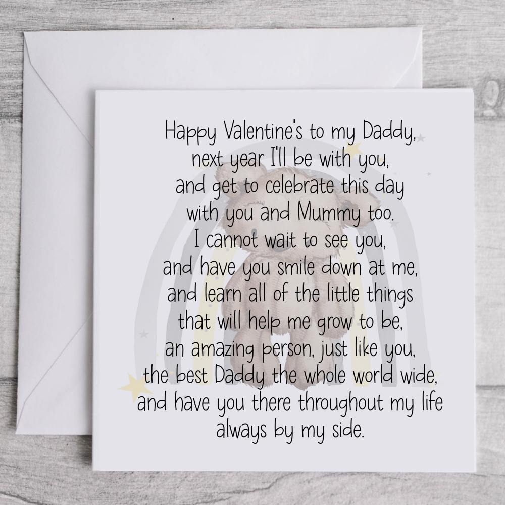 Valentines Day Dad To Be Card - Eco Friendly