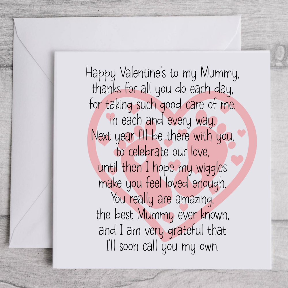 Valentines Day Mum To Be Card - Eco Friendly