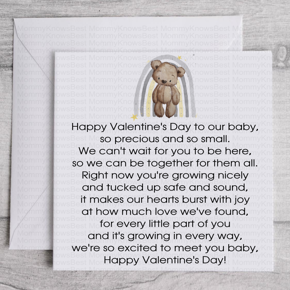 Valentines Day to our baby Card - Eco Friendly