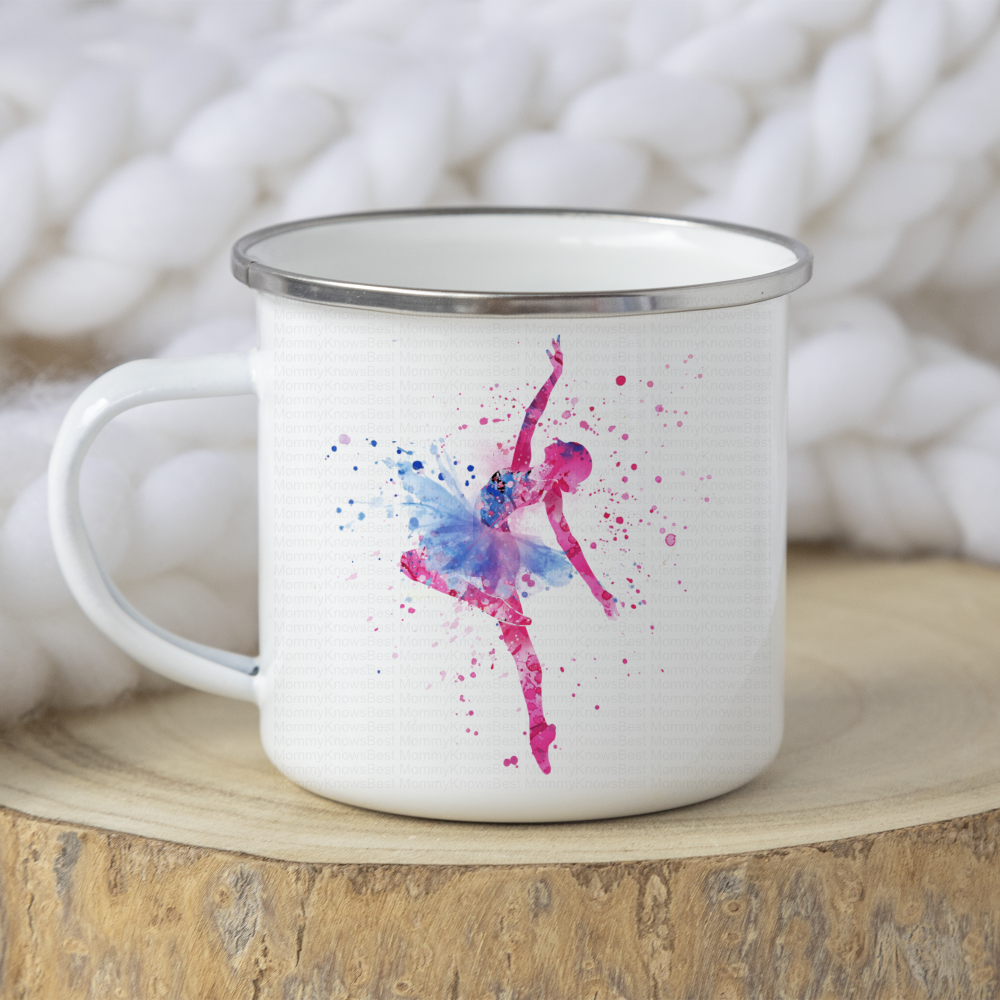 COLOURFUL ABSTRACT Female Dancer Mug Kids - Enamel / Metal