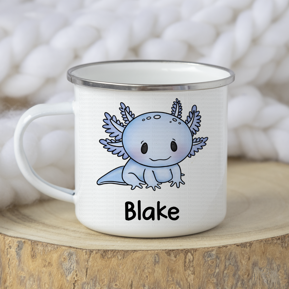 Blue Axolotls Mug Kids - Enamel / Metal