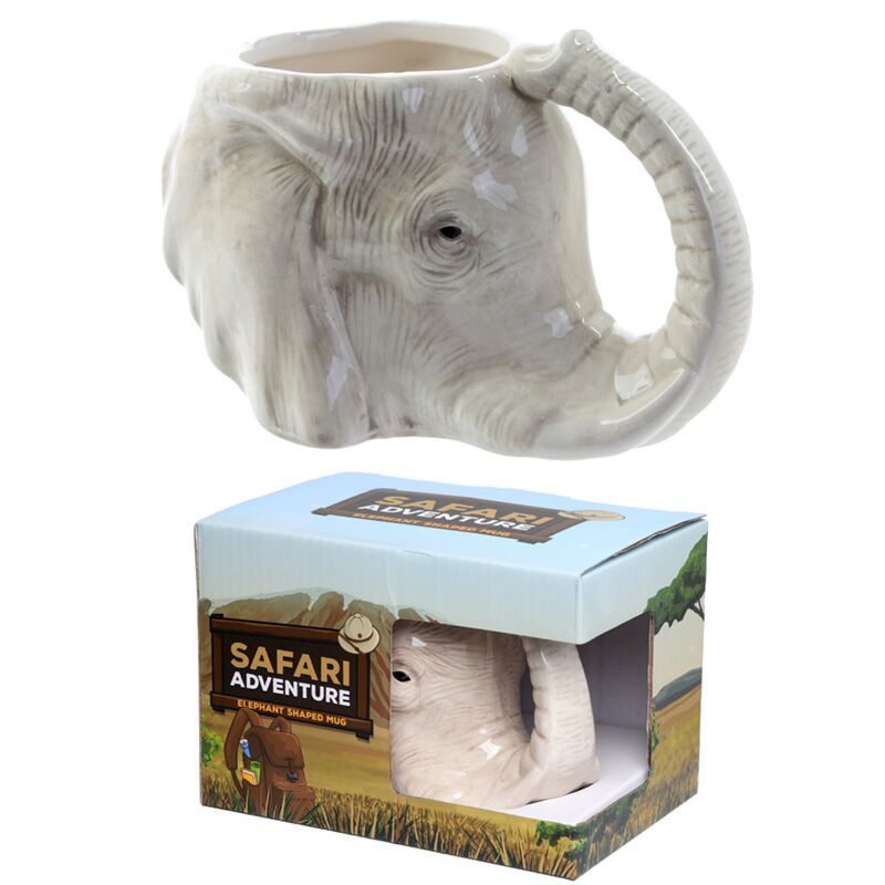 Elephant Ceramic Shaped Head Mug - Elephant