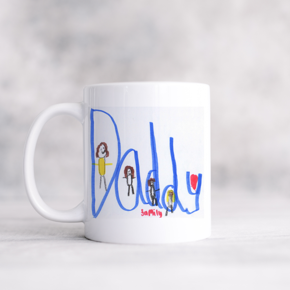 Childrens Handwring / Drawing Mug Add child picture Mug.