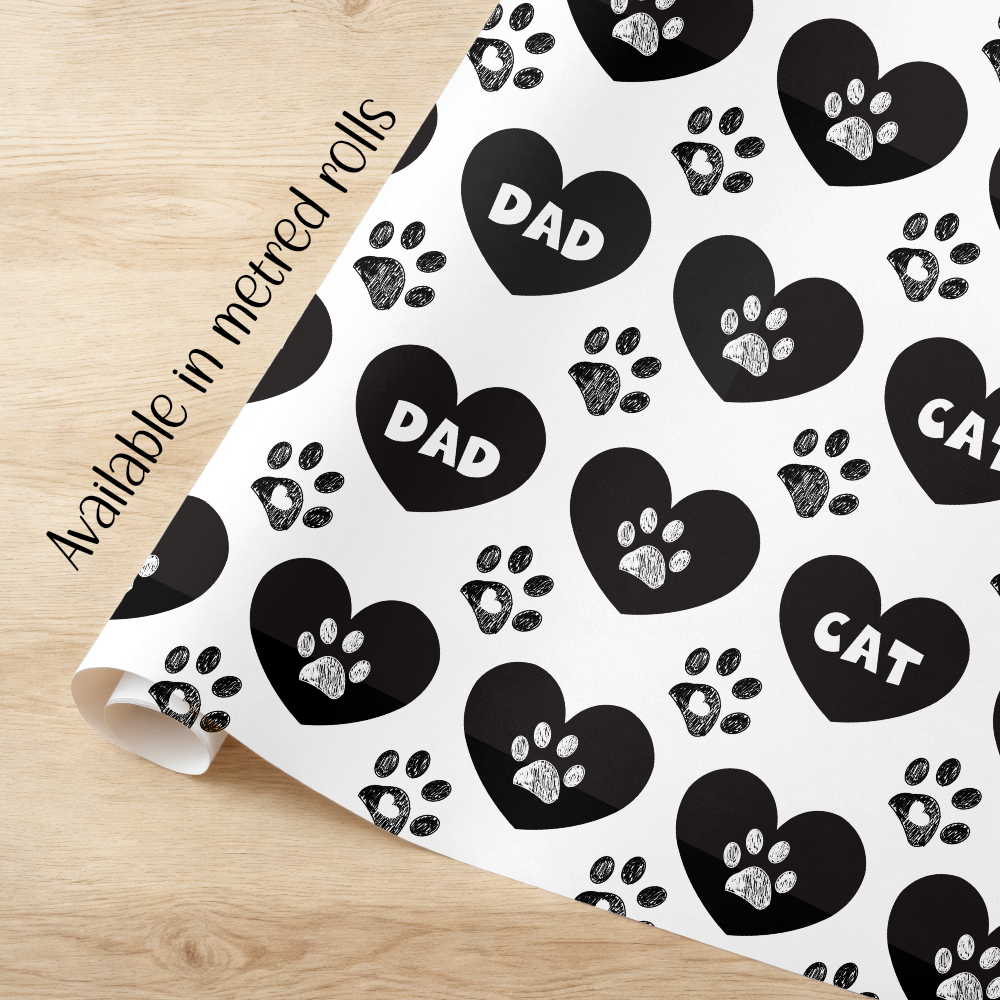 Fathers Day CAT Dad Wrapping paper - Rolls