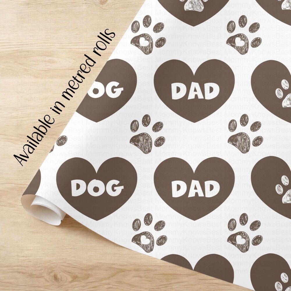 Fathers Day Dog Dad Wrapping paper - Dog Dad Rolls