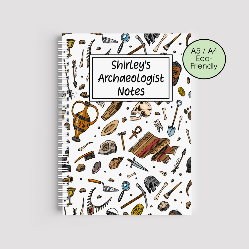 Personalised Archaeologist Notebook &ndash; Eco-Friendly A5/A4 Spiral Journal