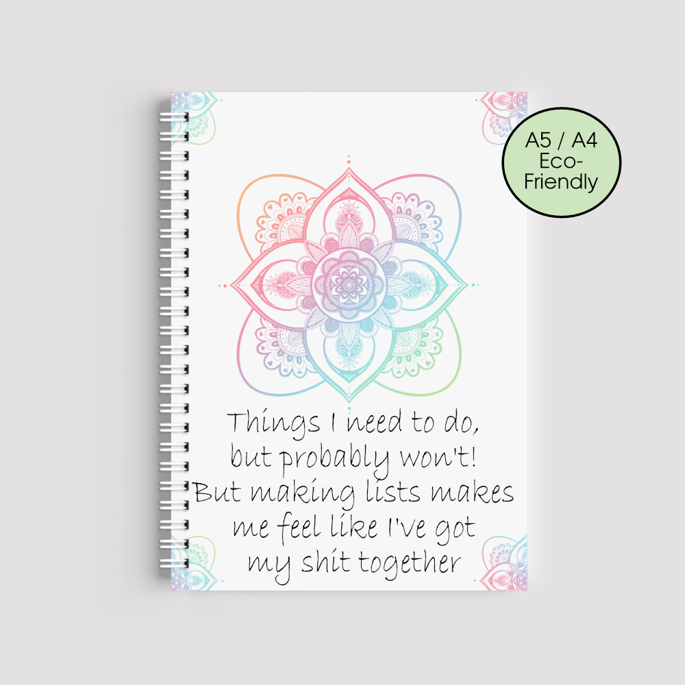 Funny To Do List Notebook &ndash; Sarcastic Quote Eco-Friendly A5/A4 Journal