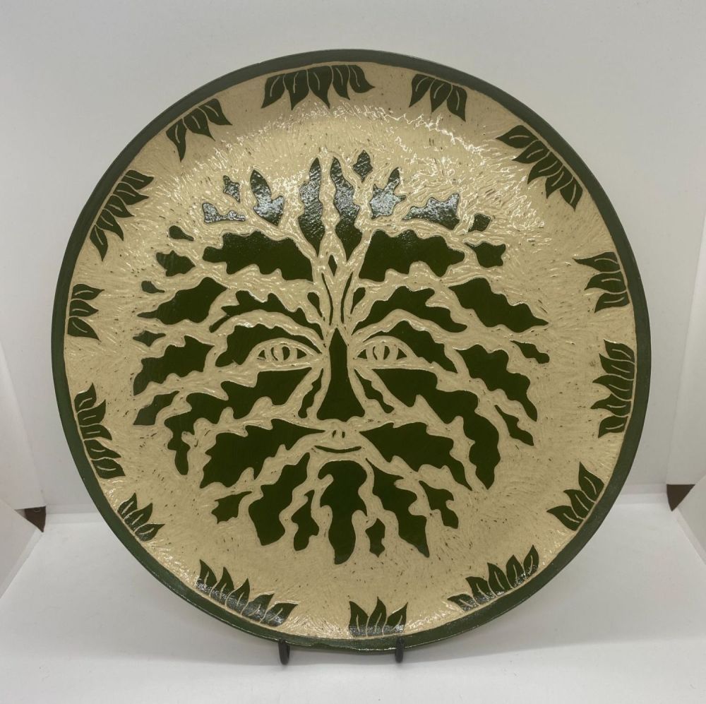 Large Decorative Plate - Green Man