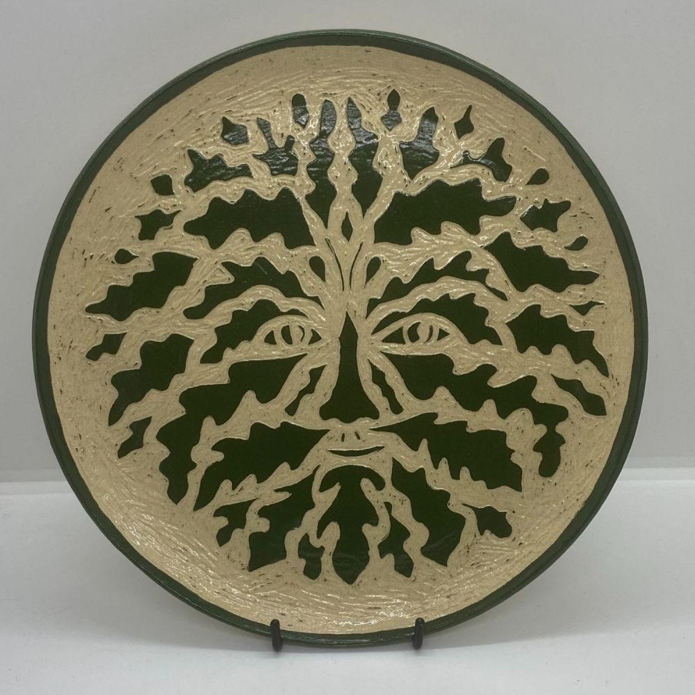Medium Decorative Plate - Green Man