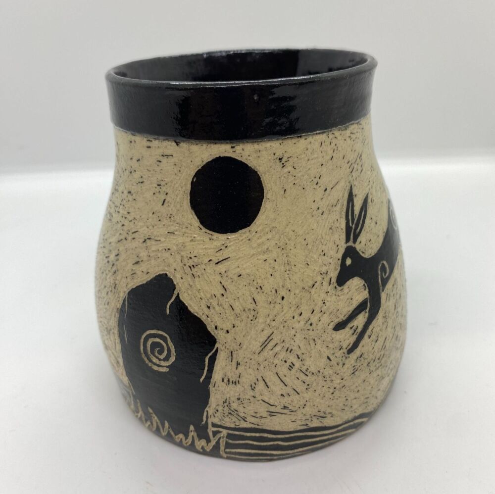 Sgrafitto Hare Mug