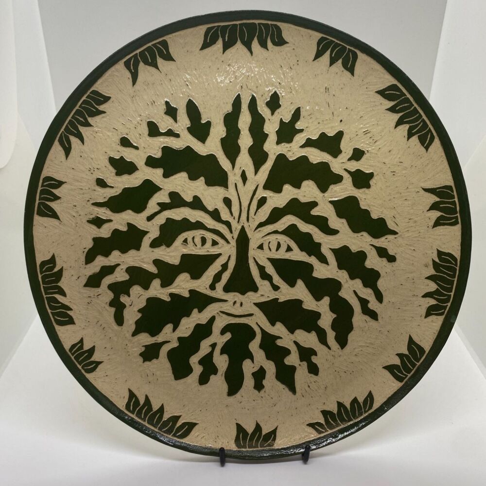 Green Man Decorative Plate