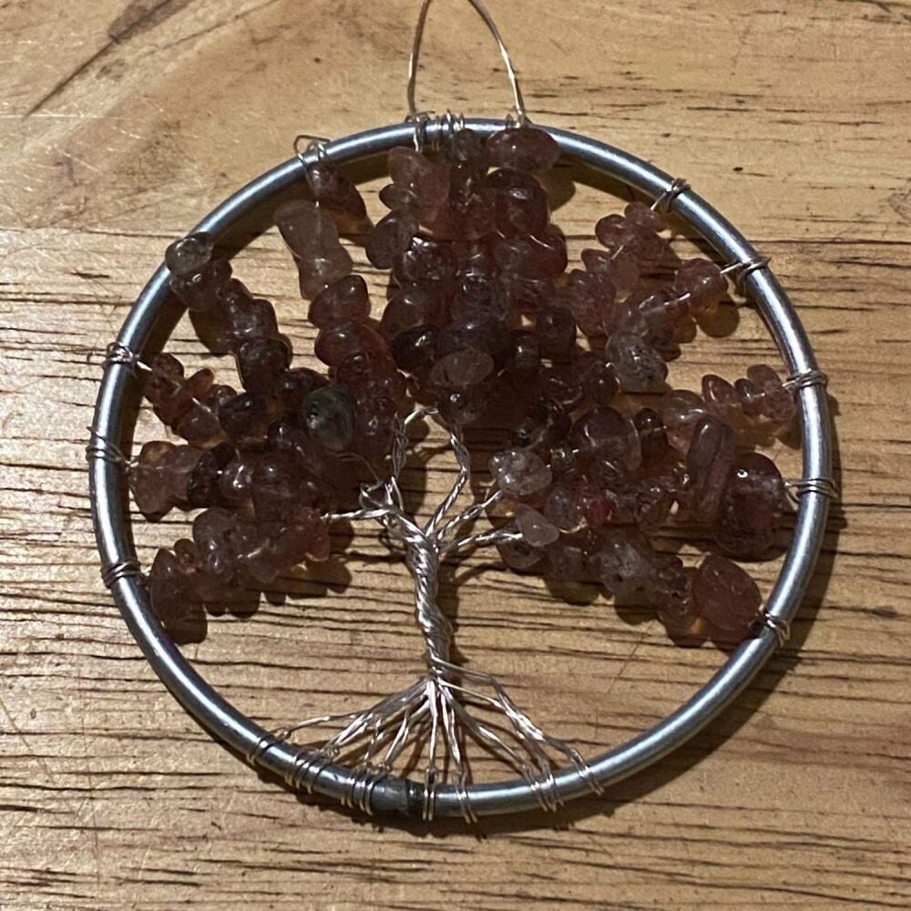 Gemstone Tree-of-Life Hoops