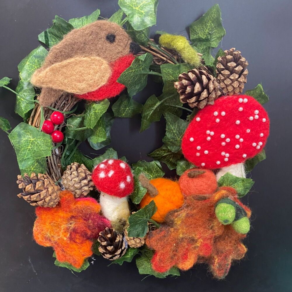 Needle Felted Wreath