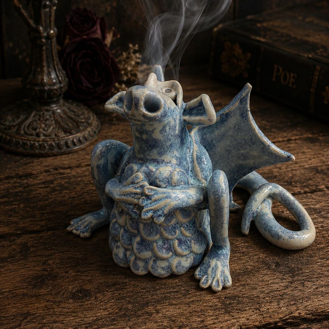 Smoking Dragon - blue speckle