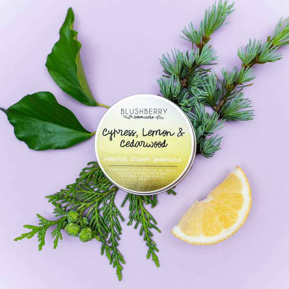 Cypress, Lemon & Cedarwood Natural Cream Deodorant