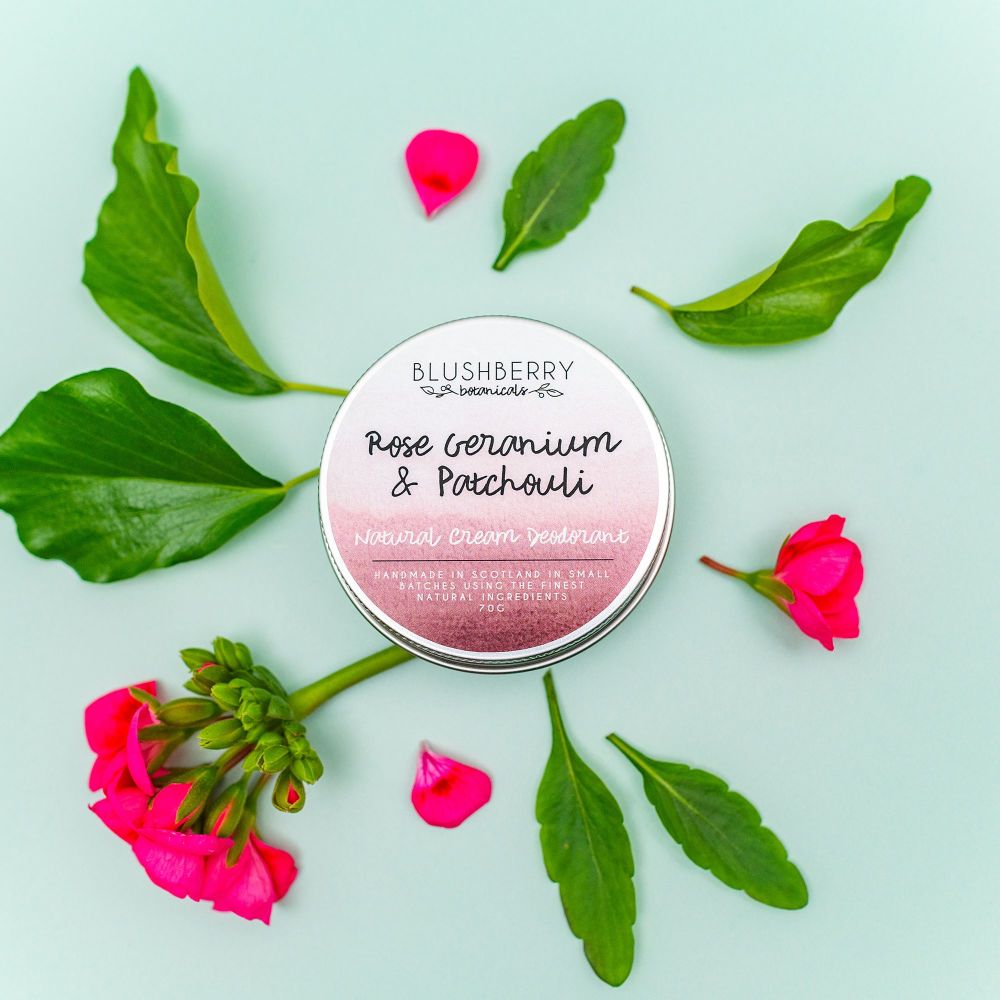Rose Geranium & Patchouli Natural Cream Deodorant