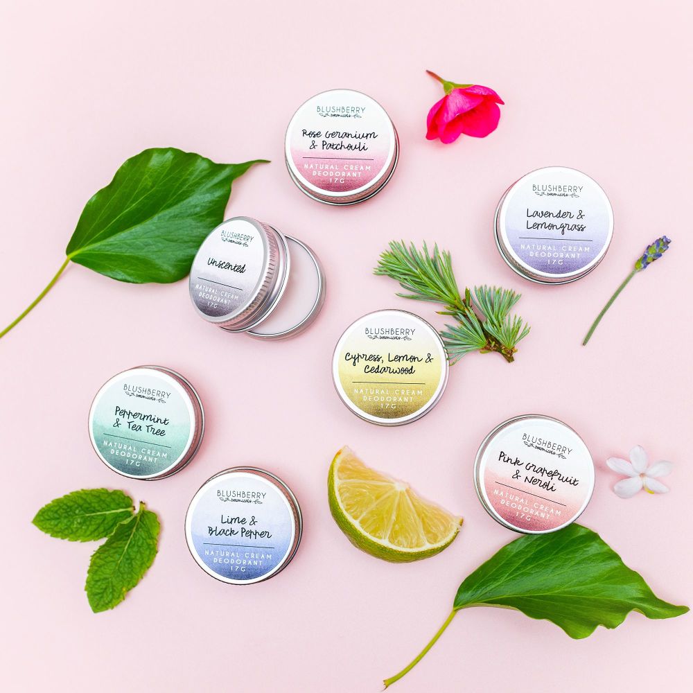 Six Trial Size Natural Deodorants