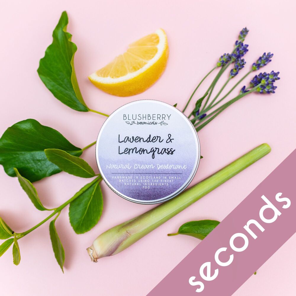 SECONDS: Lavender & Lemongrass Natural Cream Deodorant