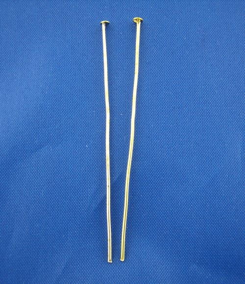 Gold Plated 50mm Head Pins