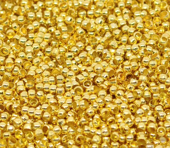 Gold Plated 2mm Crimp Beads