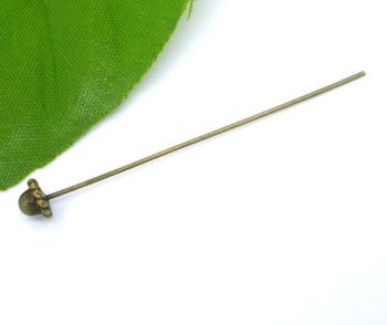 Antique Bronze Decorative Head Pins