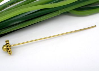 Gold Tone Decorative Head Pins