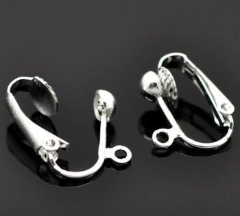 Clip On Earrings With Loop 16mm x 13mm