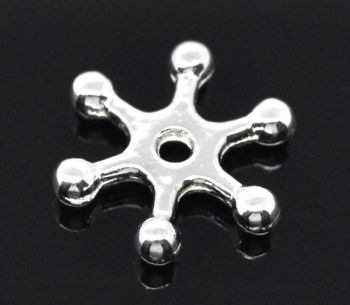 Snowflake Spacer Beads 6mm 