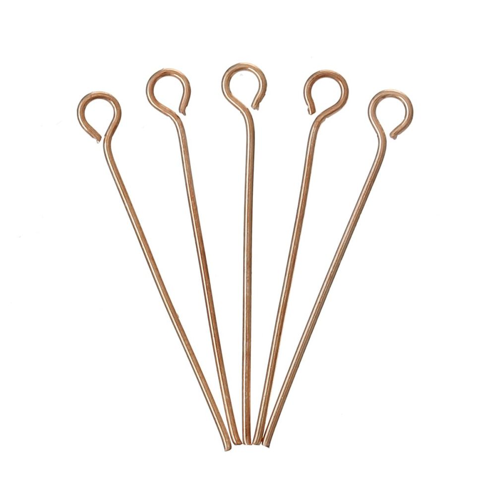 Rose Gold Plated Eyepins 30mm