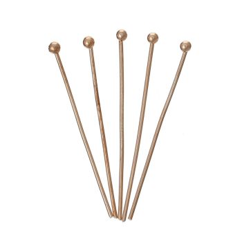 Rose Gold Plated Ball Head Pins 30mm
