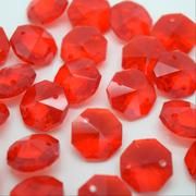 Red Octagon Bead 14mm